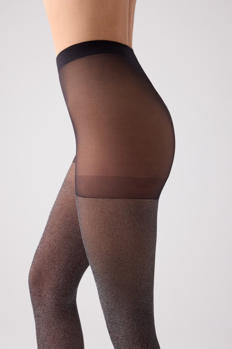Collants pretos 20 denier com brilho efeito glitter - Image 6
