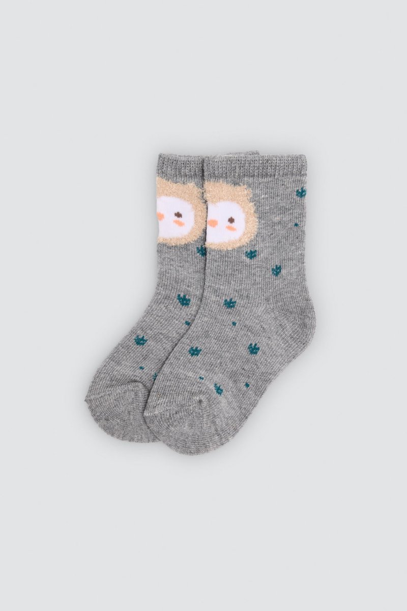 Pack de 4 meias de bebé com estampado de corujas e árvores - Image 4