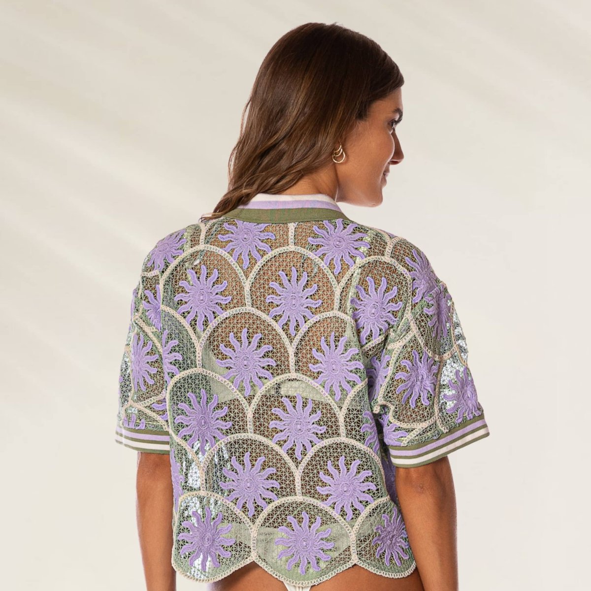 Camisa Solene Estampada Cropped - Image 3